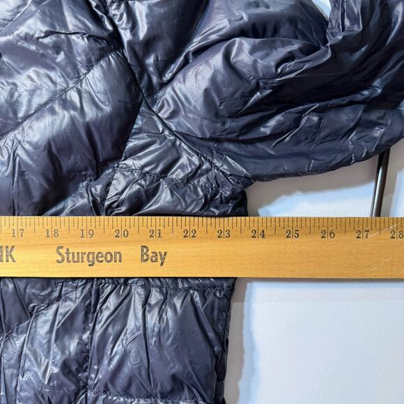 Calvin Klein Puffer Jacket Womens XXL Premium Down Long Packable Quilted Navy - Picture 8 of 13